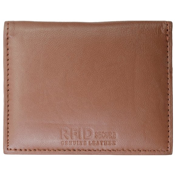 Men Genuine Leather ID window Credit Card Holder with RFID Blocking - Picture 4 of 7